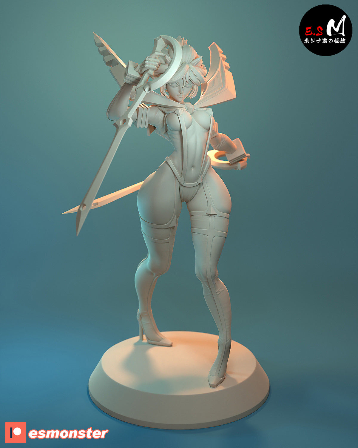 Ryuko Matoi Uniform With Pleated Skirt, Head Variant A001 resin figure