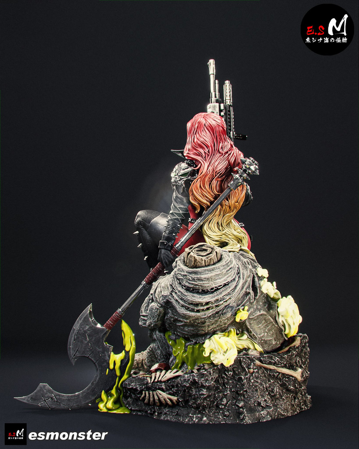 Scorched resin figure