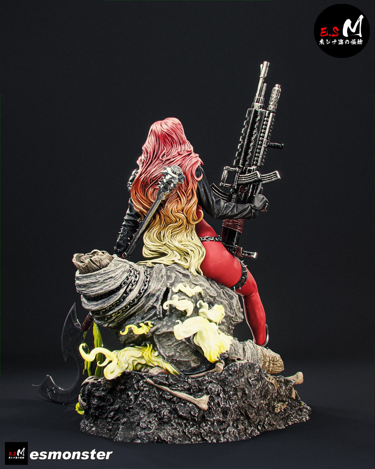 Scorched resin figure