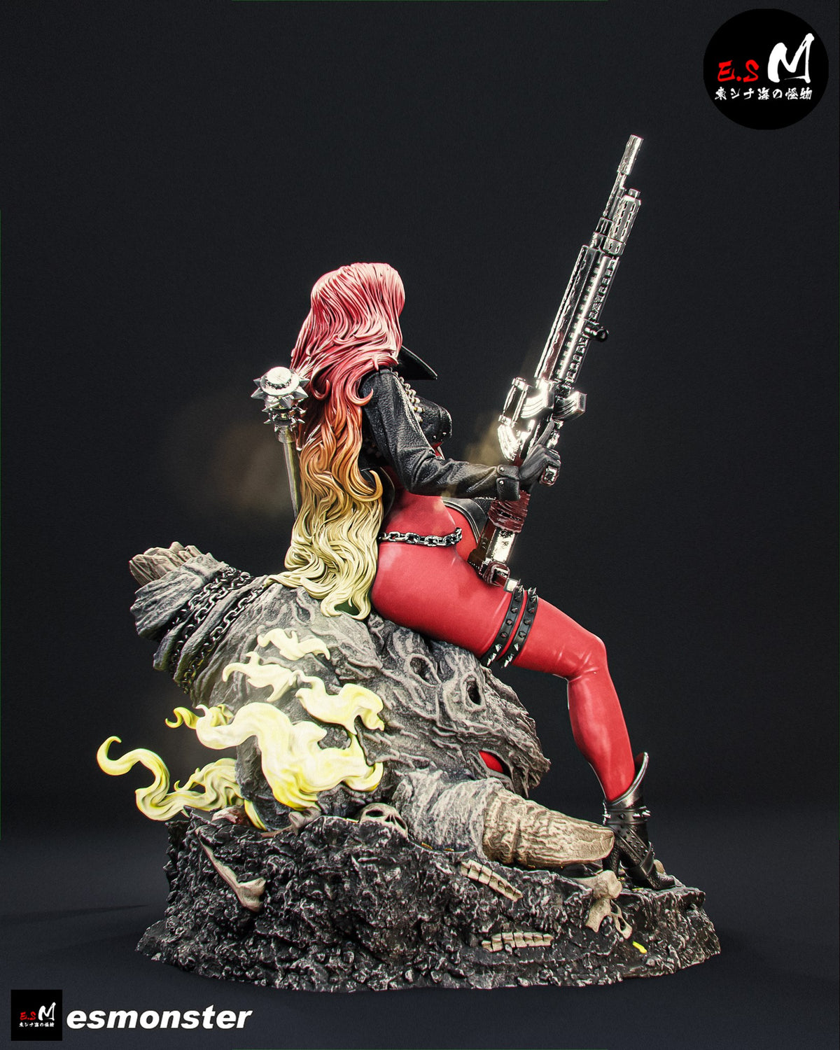 Scorched resin figure