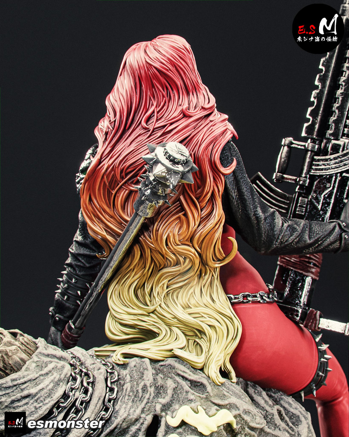 Scorched resin figure