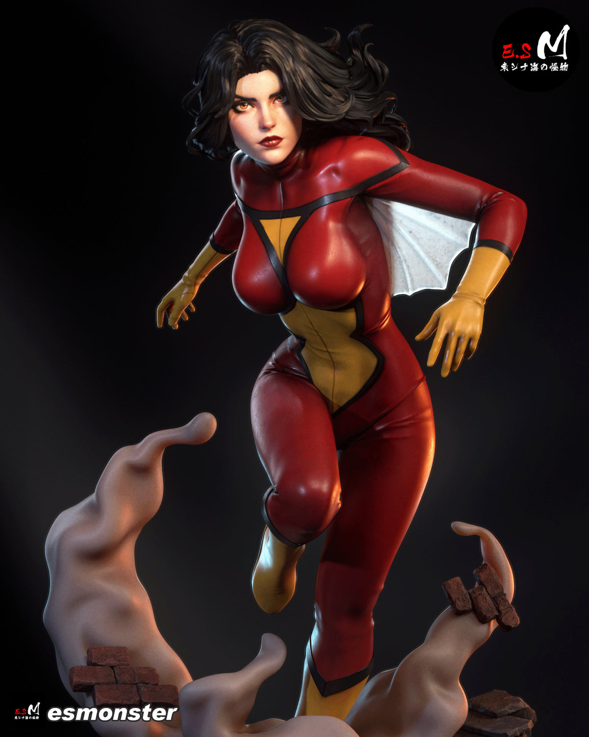 Spider Woman Bust resin figure