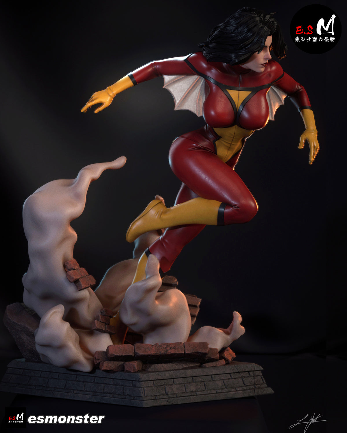 Spider Woman Bust resin figure