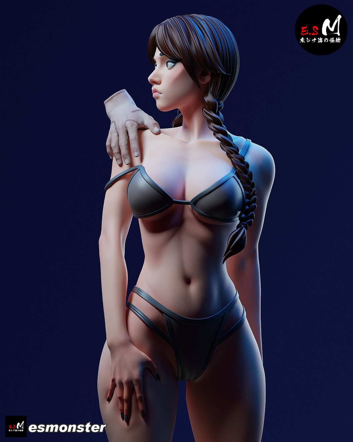 Wednesday Addams resin figure