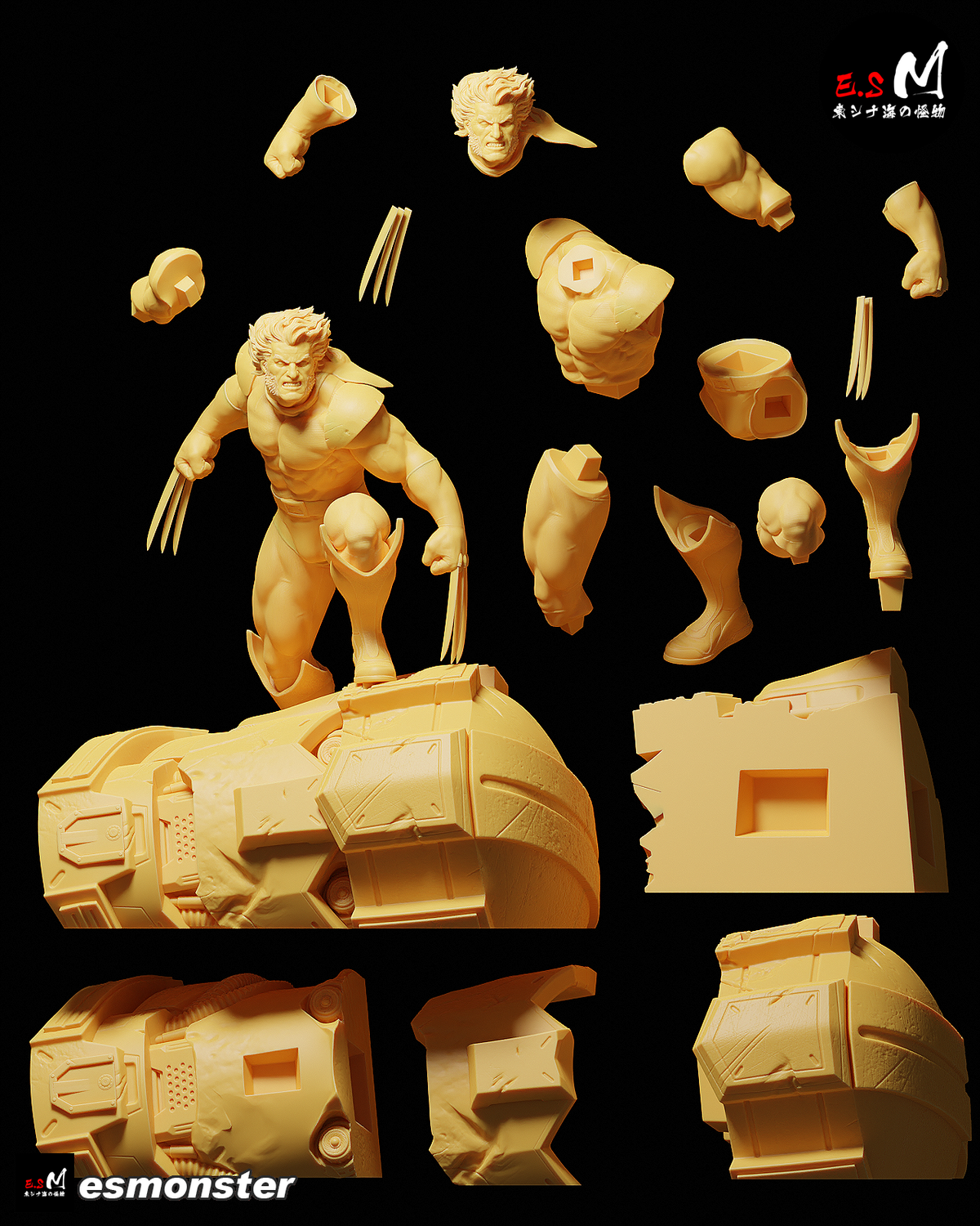 Wolverine vs Sentinel resin figure