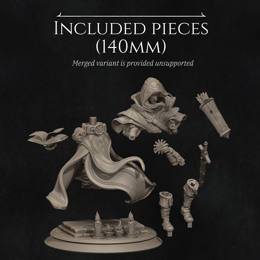 Thalion, the Elven Priest | 32mm–140mm | 3D Printed Figure | Art Piece | Nerikson | Nerdy Creations
