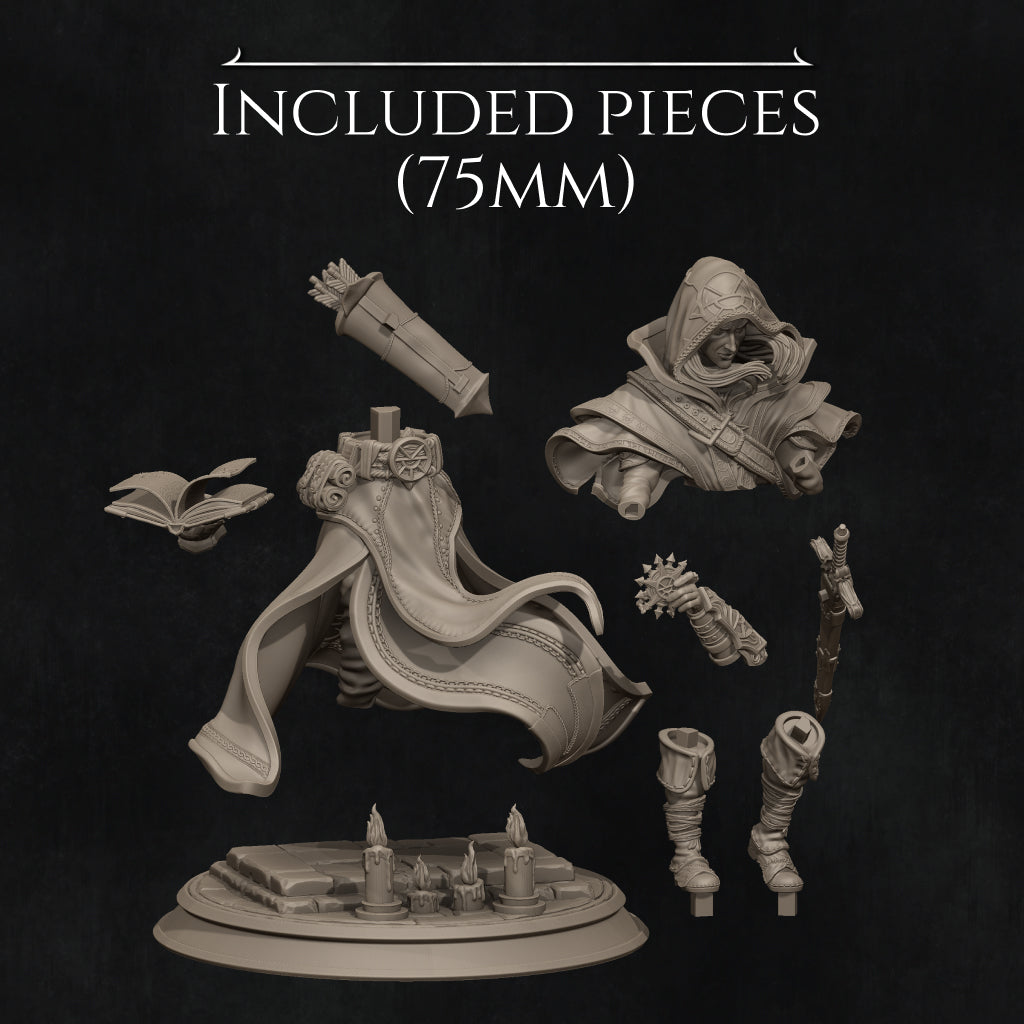 Thalion, the Elven Priest | 32mm–140mm | 3D Printed Figure | Art Piece | Nerikson | Nerdy Creations