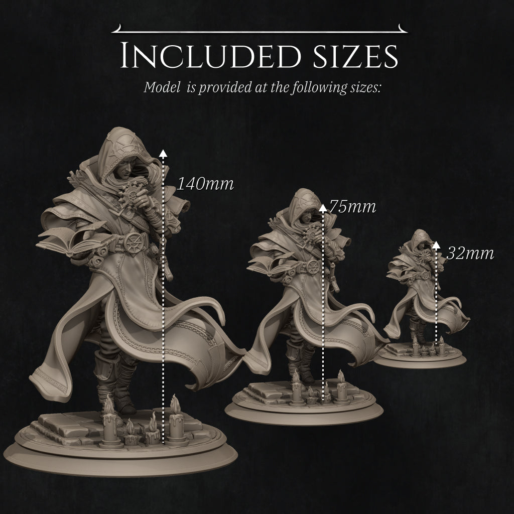 Thalion, the Elven Priest | 32mm–140mm | 3D Printed Figure | Art Piece | Nerikson | Nerdy Creations