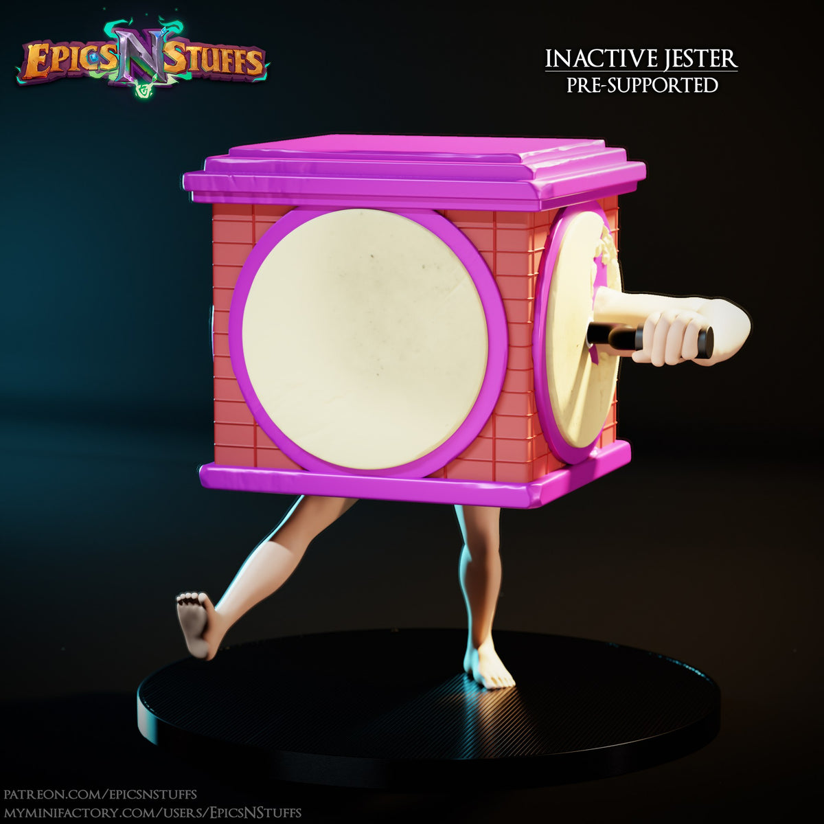 Inactive Jester resin figure