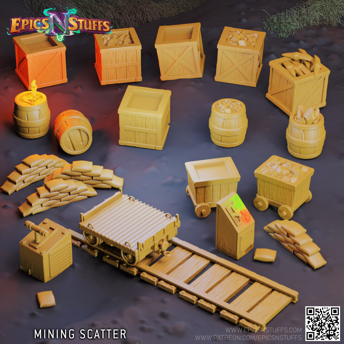 Mine Scatter Pack resin figure