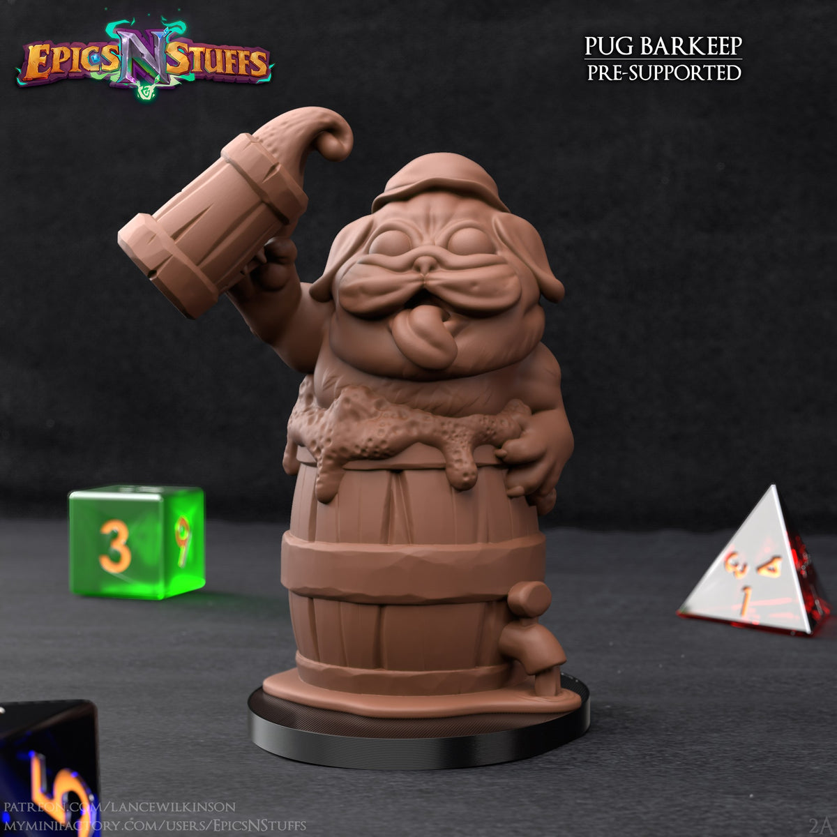 Pugs Set (Barkeep and Plague Doctor) resin figure