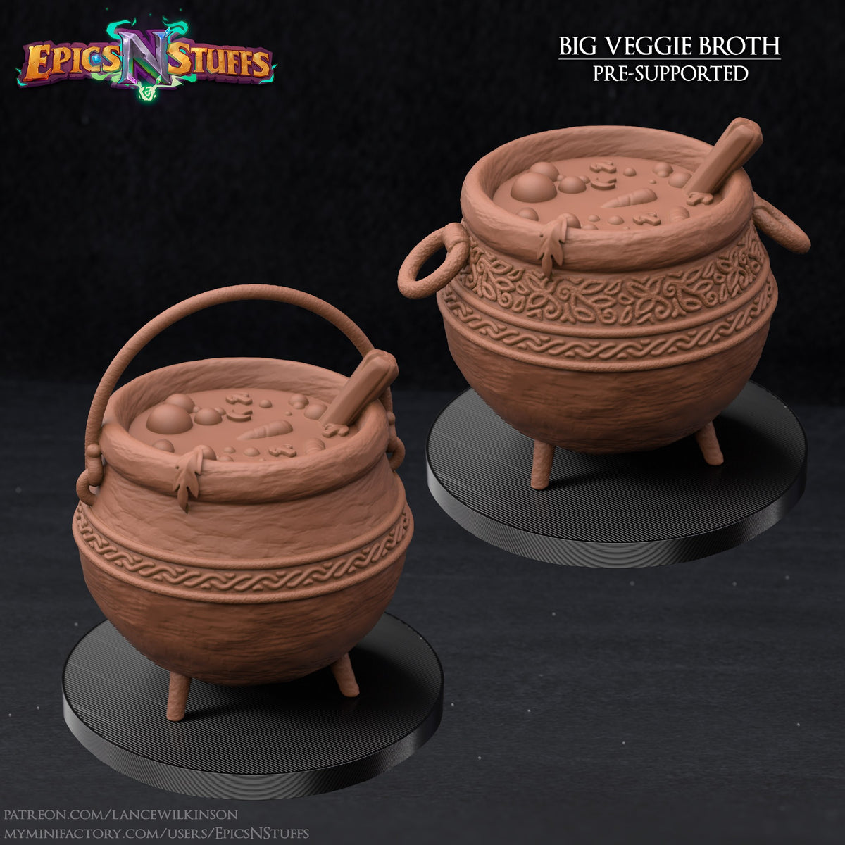 Soup Cauldrons & Kitchen Accessories resin figure