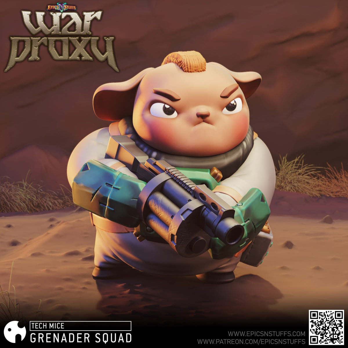 Tech Mice Grenadier Squad resin figure