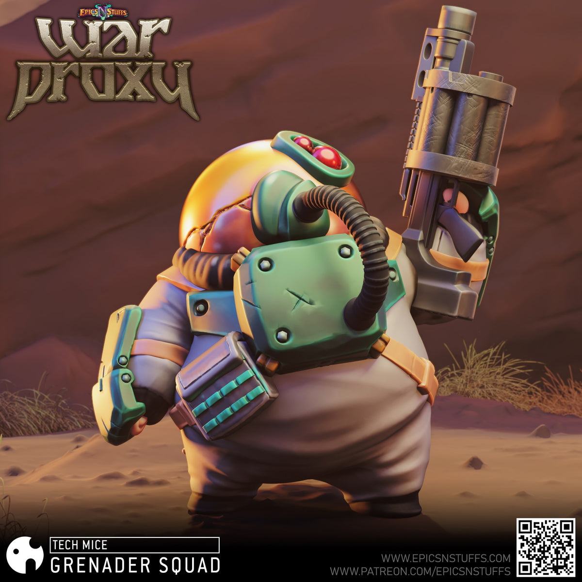 Tech Mice Grenadier Squad resin figure