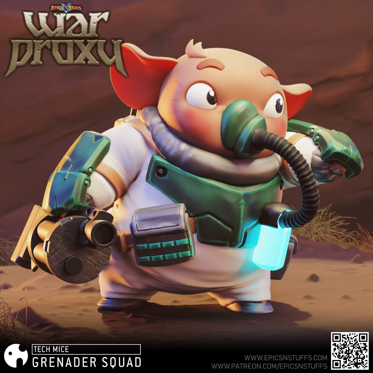 Tech Mice Grenadier Squad resin figure
