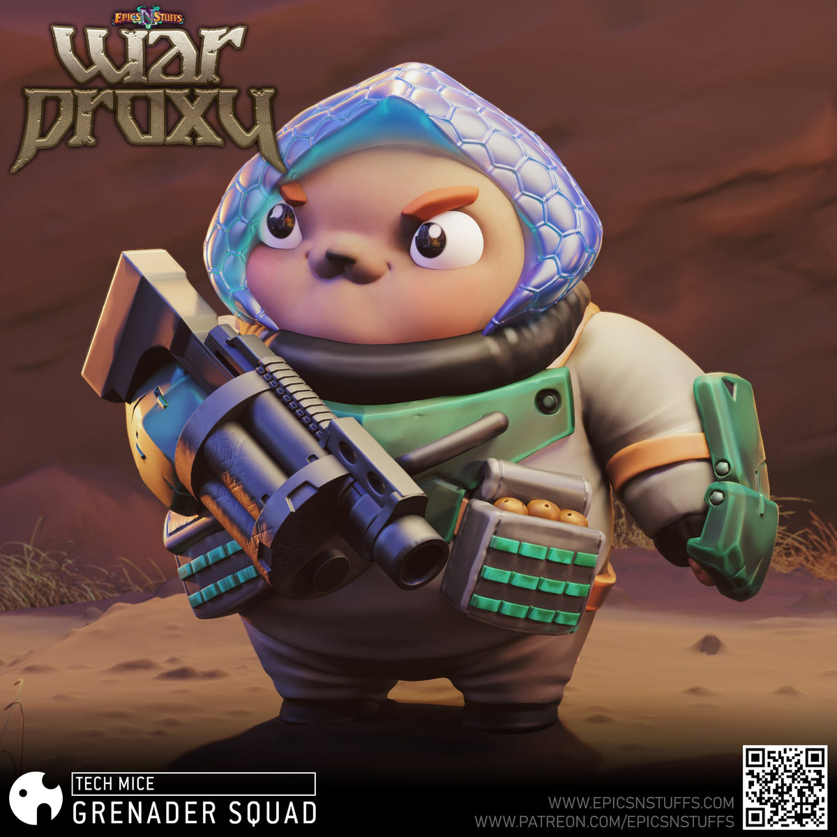 Tech Mice Grenadier Squad resin figure