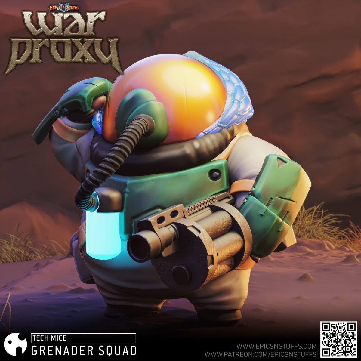 Tech Mice Grenadier Squad resin figure