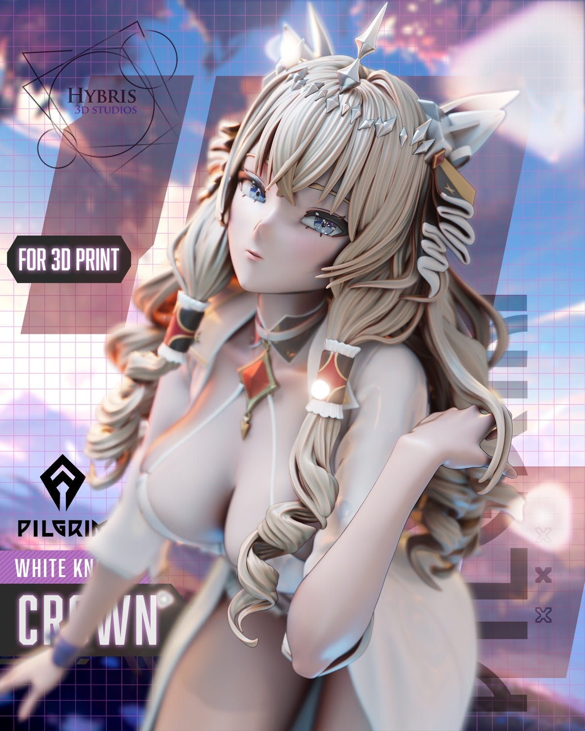 Crown resin figure