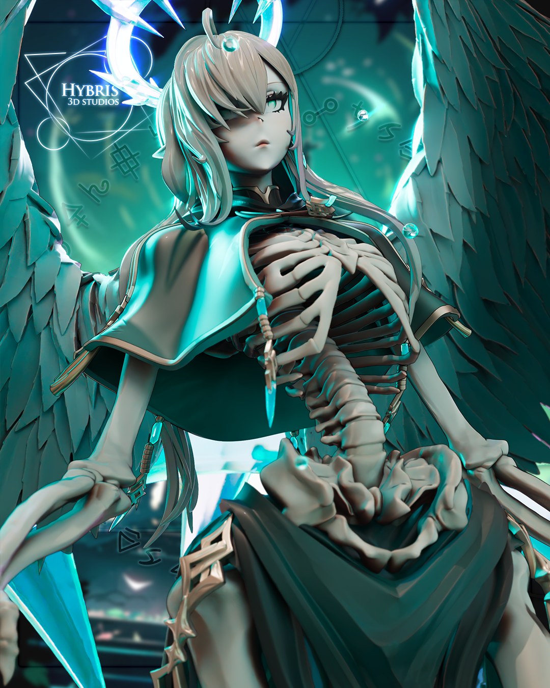 Liche resin figure