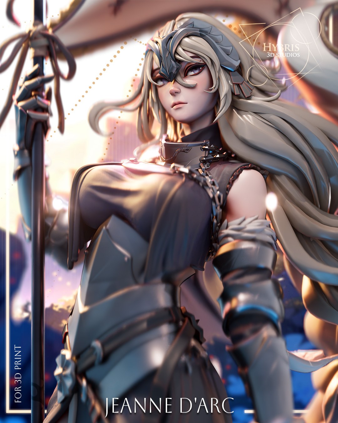 Jeanne d'Arc resin figure