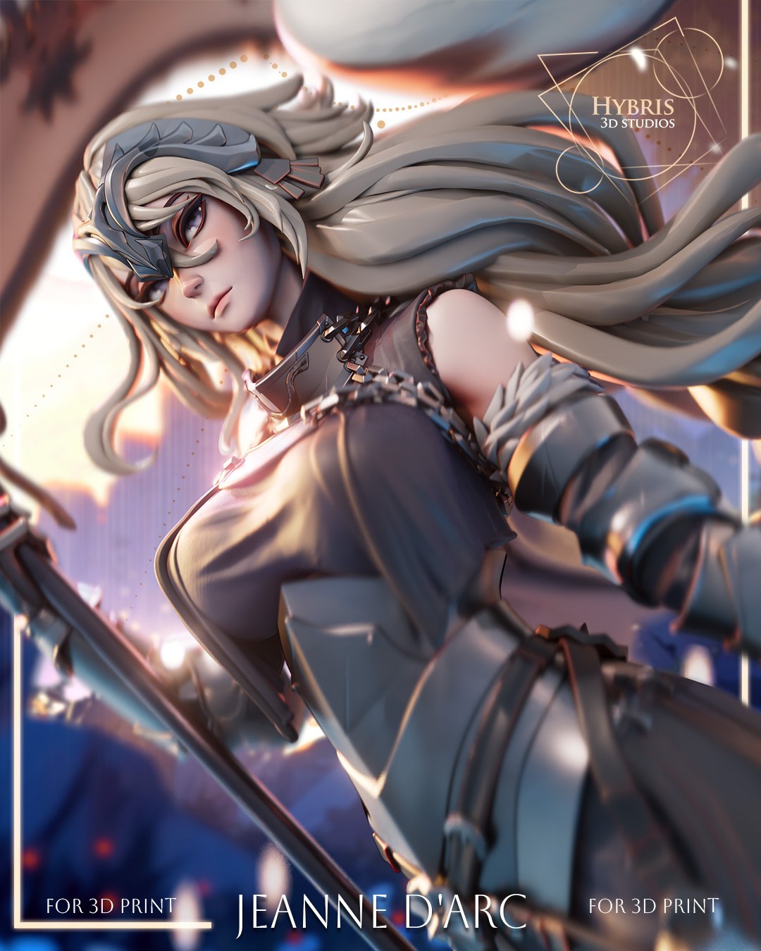 Jeanne d'Arc resin figure