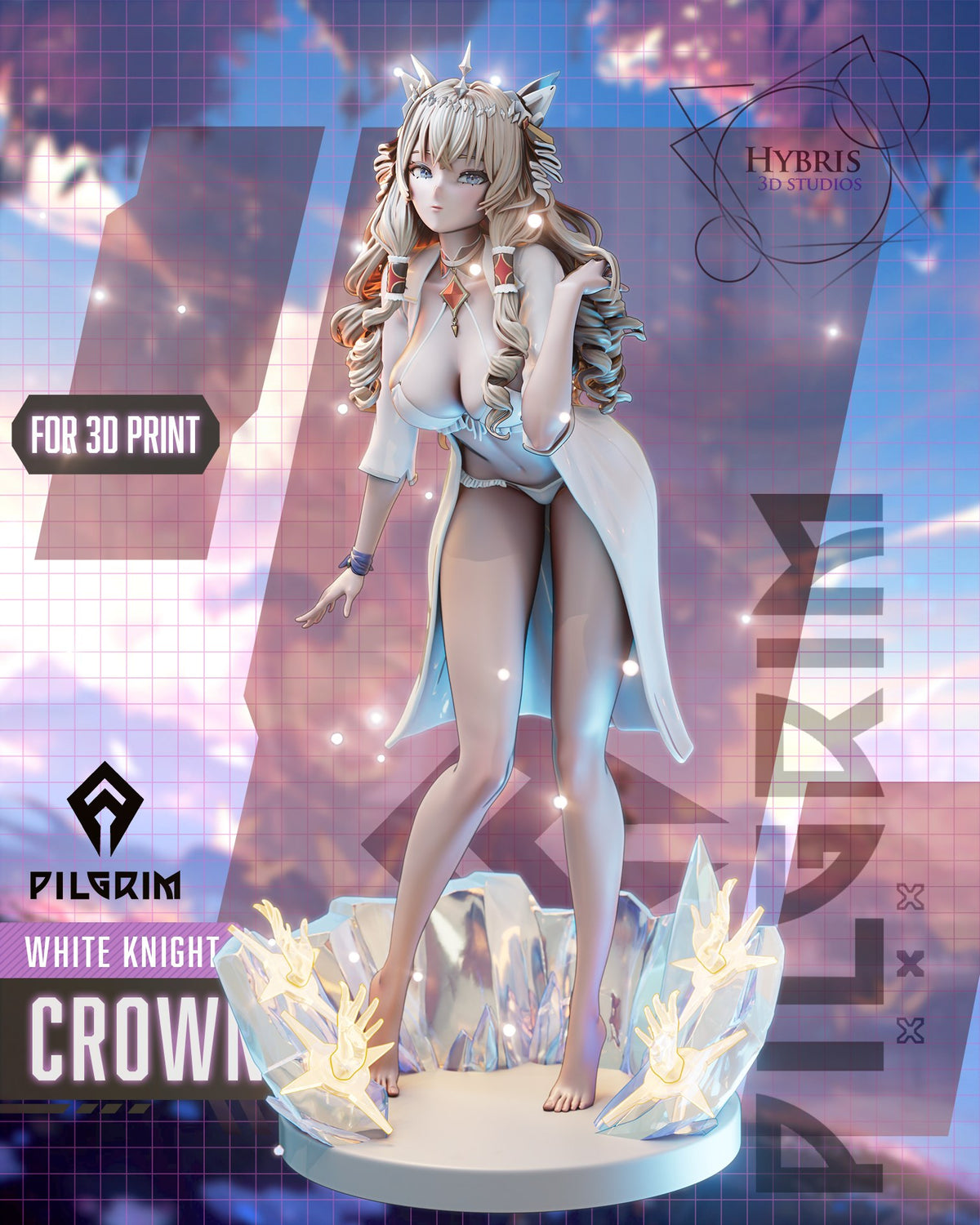 Crown resin figure