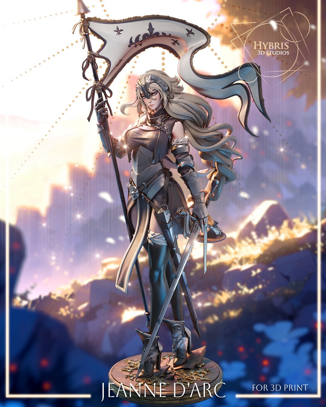 Jeanne d'Arc resin figure
