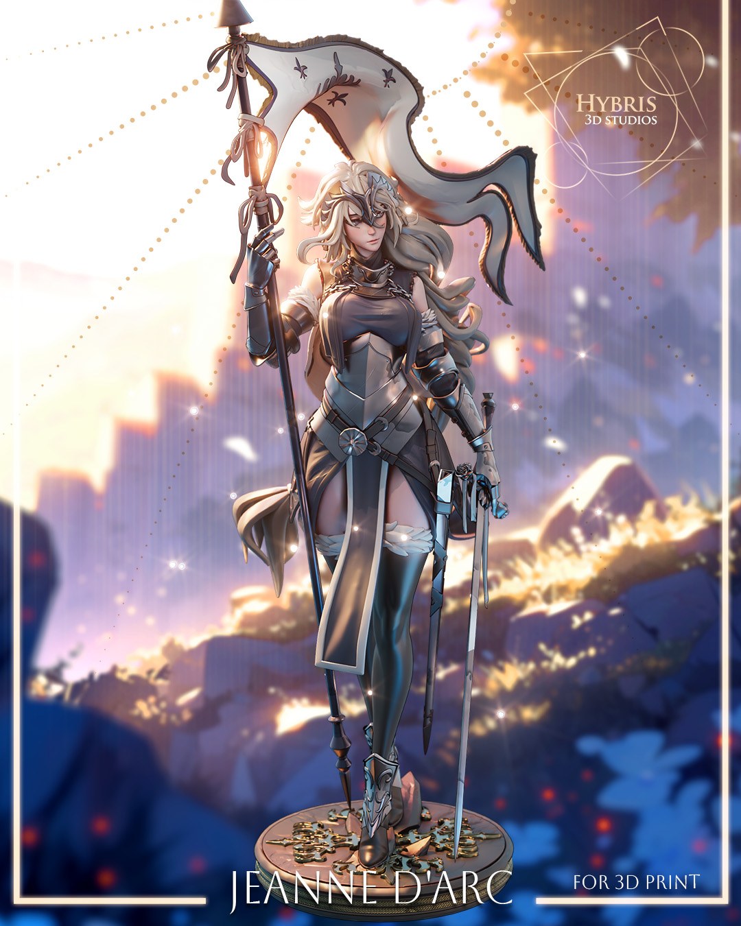 Jeanne d'Arc resin figure