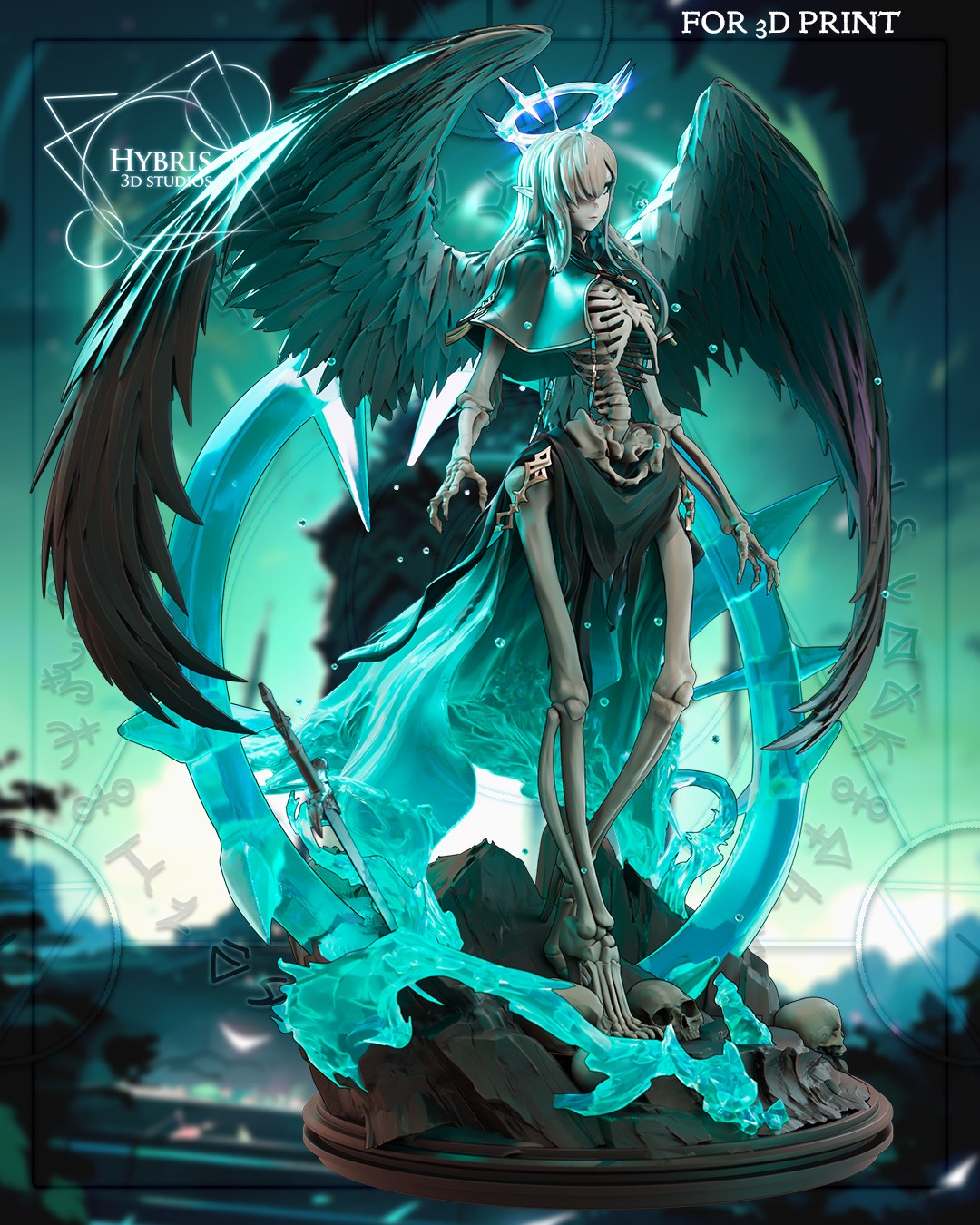 Liche resin figure