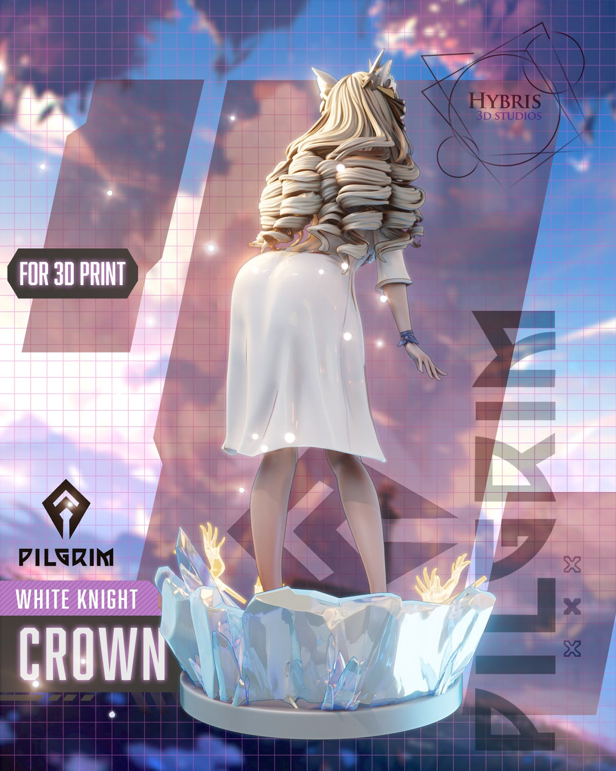 Crown resin figure