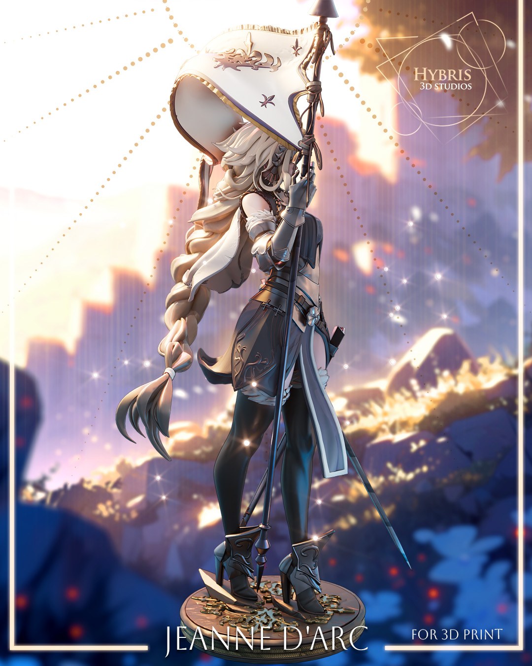 Jeanne d'Arc resin figure