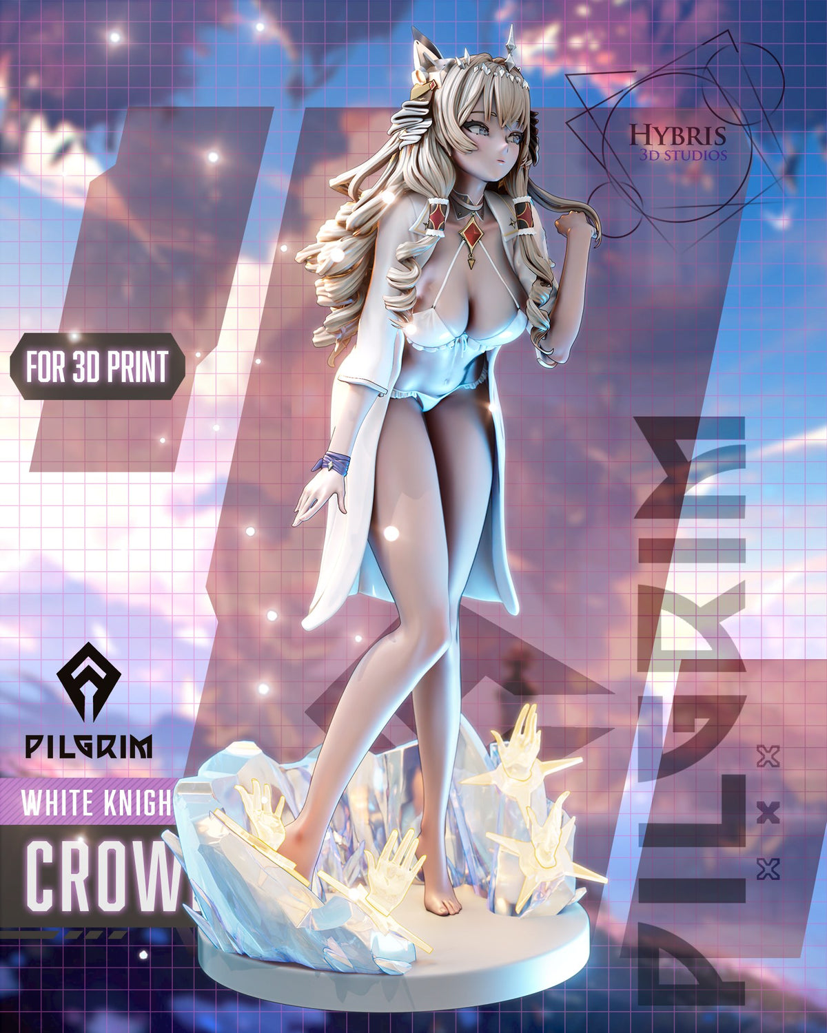 Crown resin figure