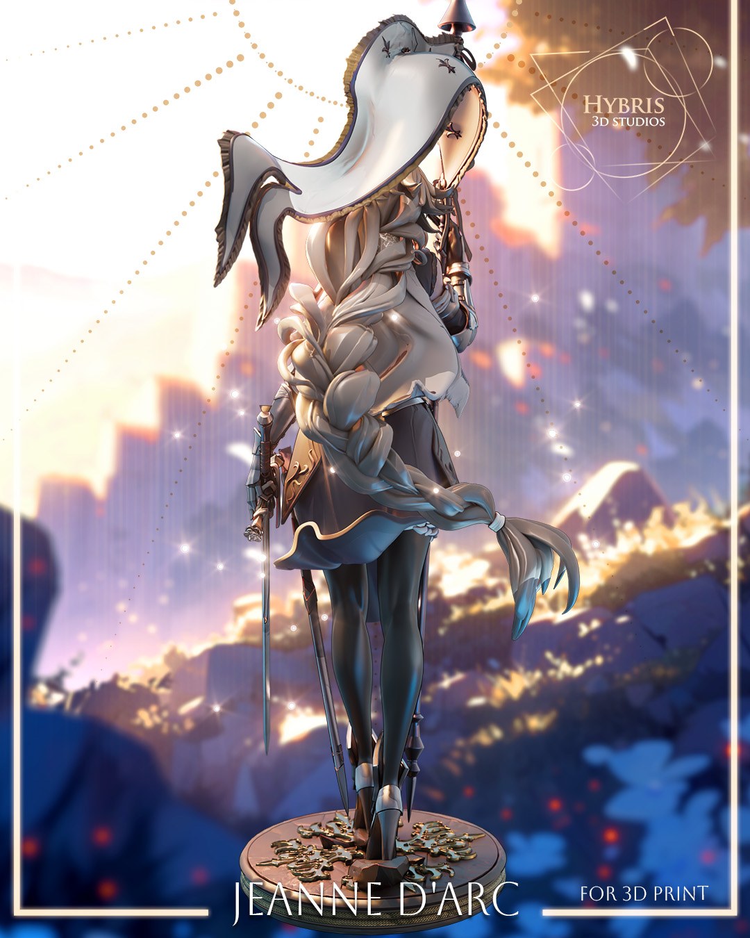Jeanne d'Arc resin figure