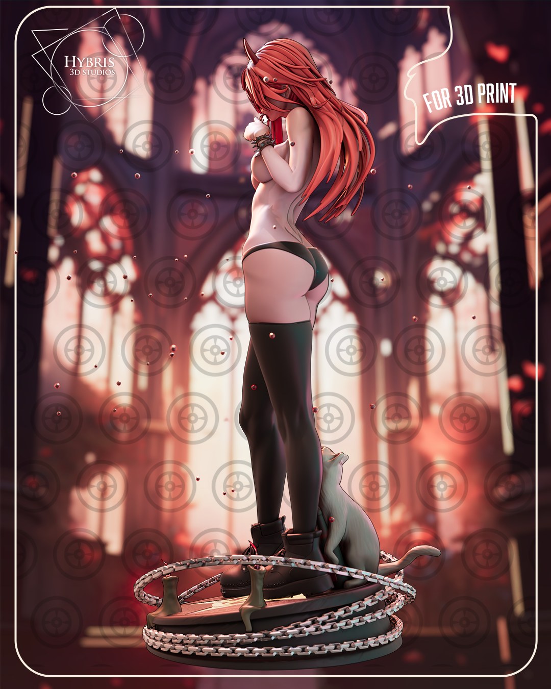 Goth Power resin figure