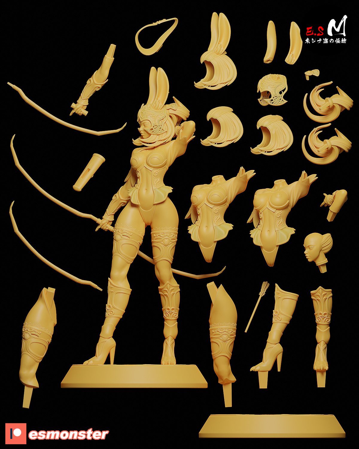 Frahn Eruyt resin figure