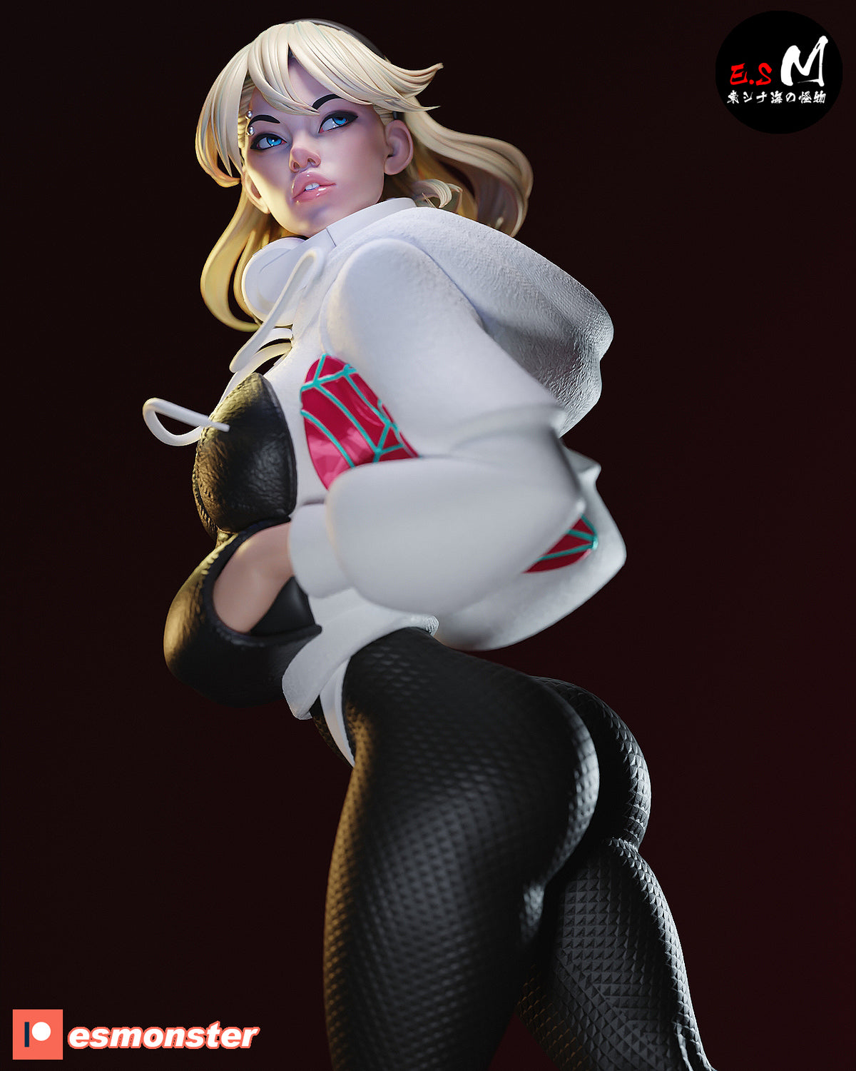 White Spider Gwen resin figure