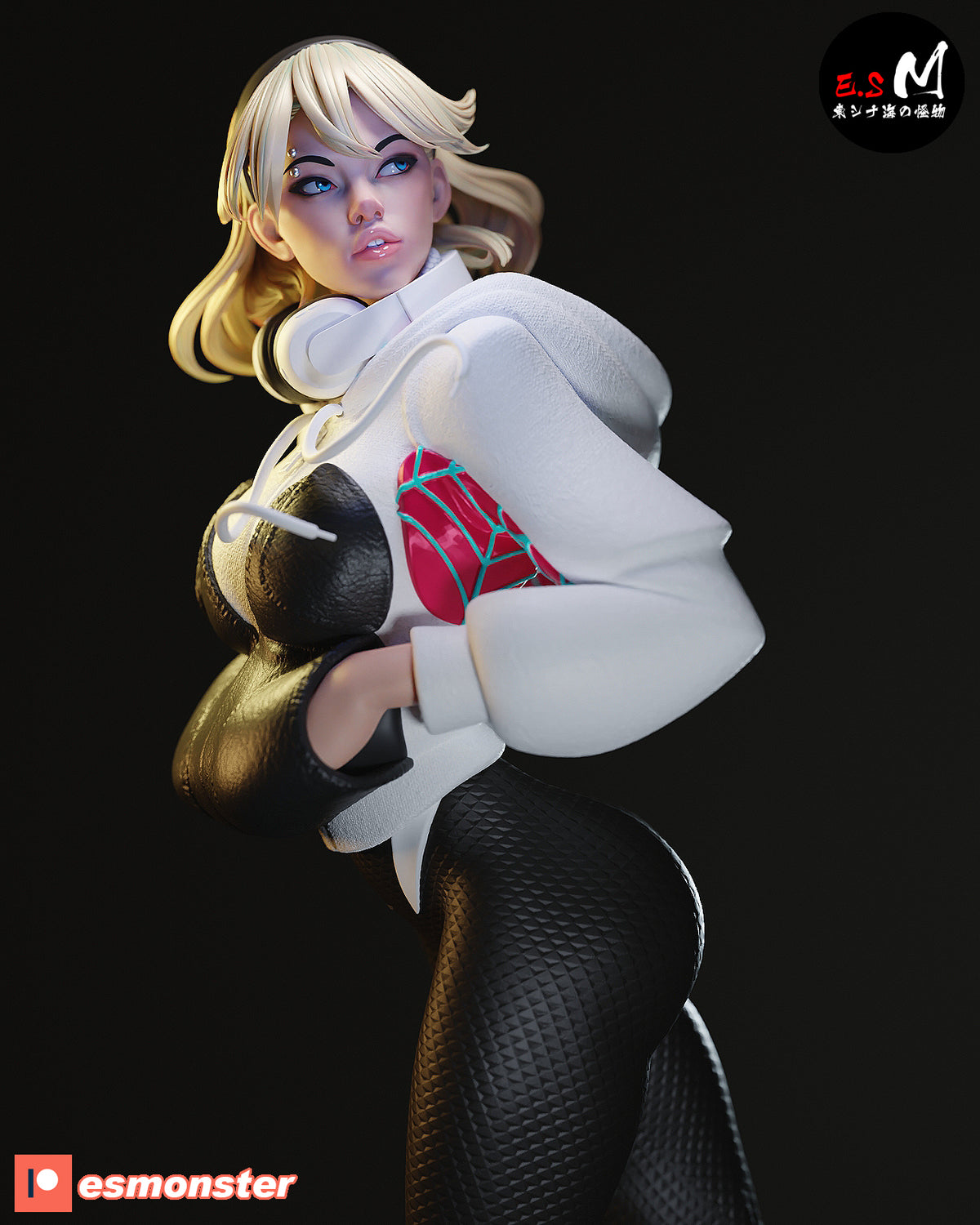 White Spider Gwen resin figure