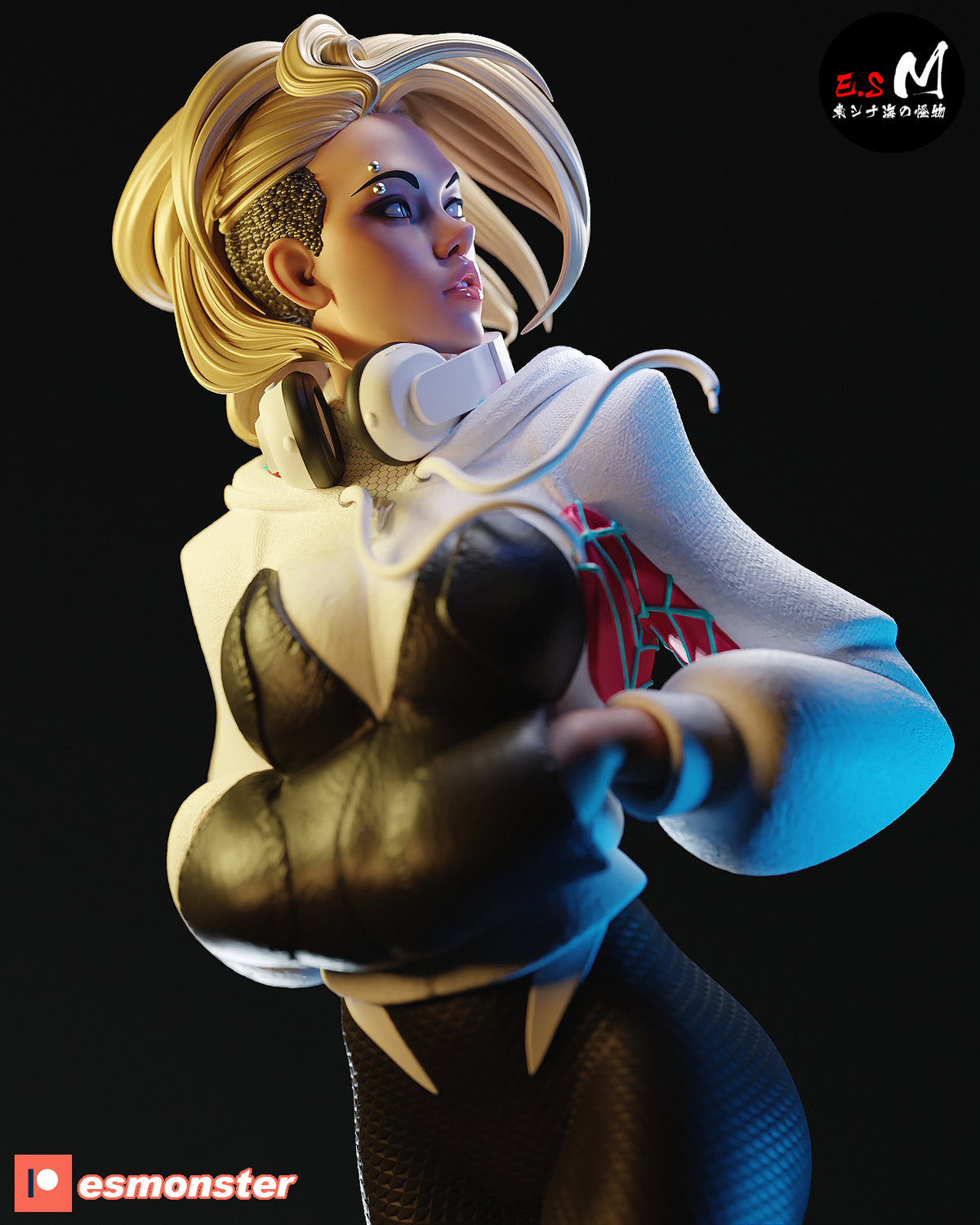 White Spider Gwen resin figure