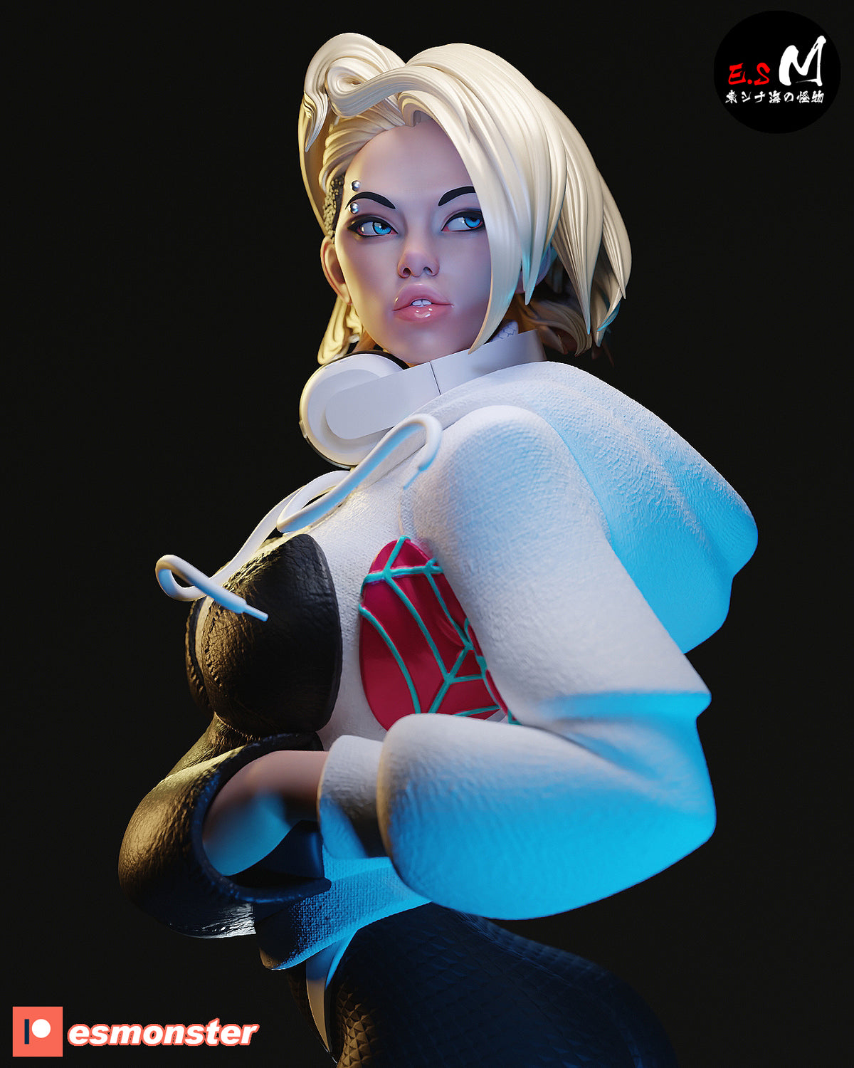 White Spider Gwen resin figure