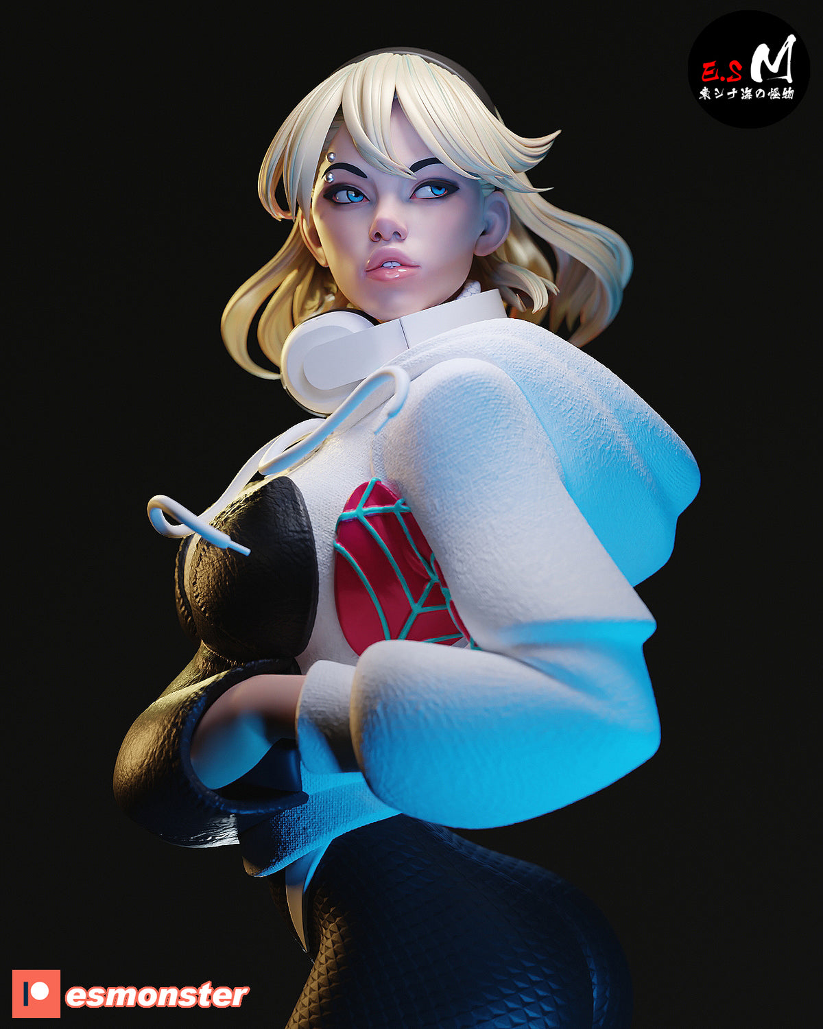 White Spider Gwen resin figure