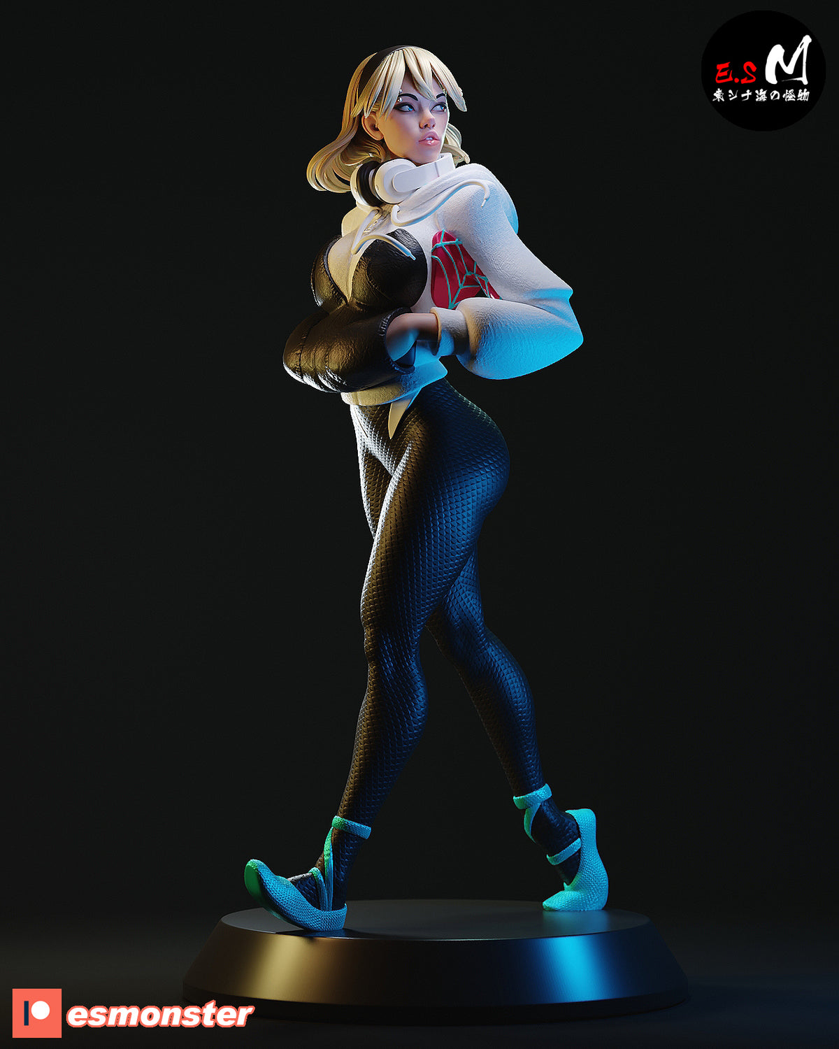 White Spider Gwen resin figure