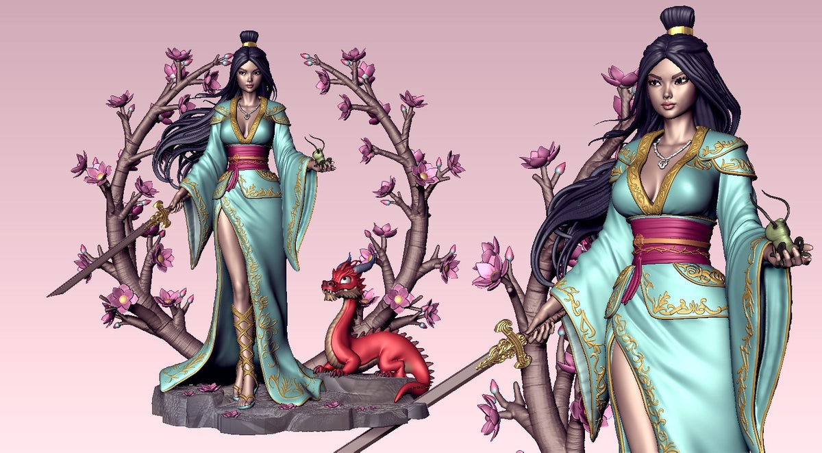 Plum Blossom resin figure