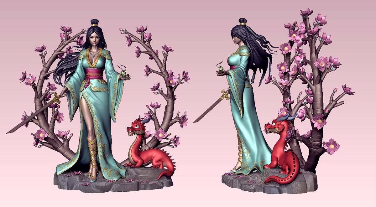 Plum Blossom resin figure