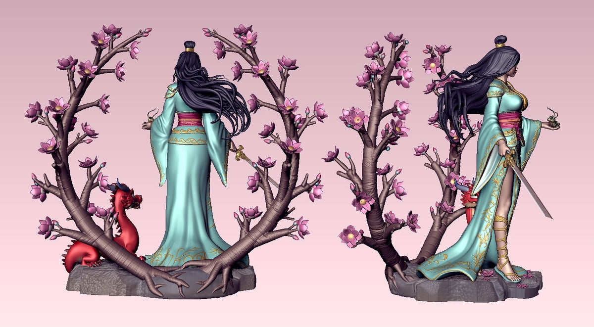Plum Blossom resin figure