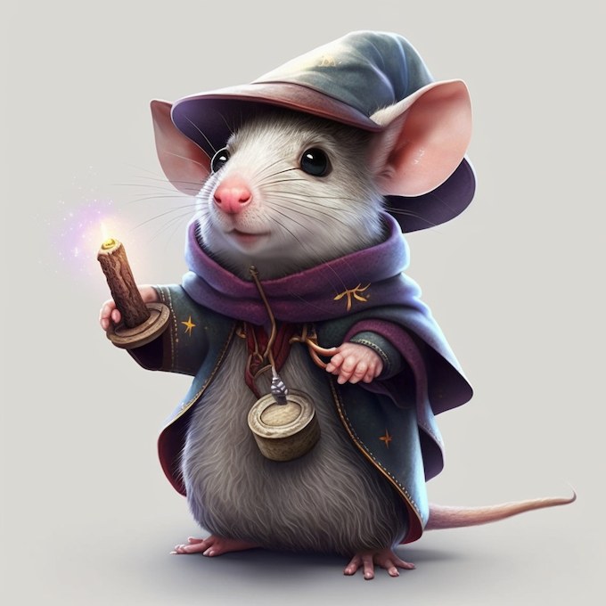 Mouse resin figure