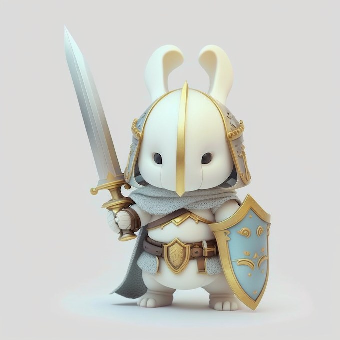 Rabbit resin figure