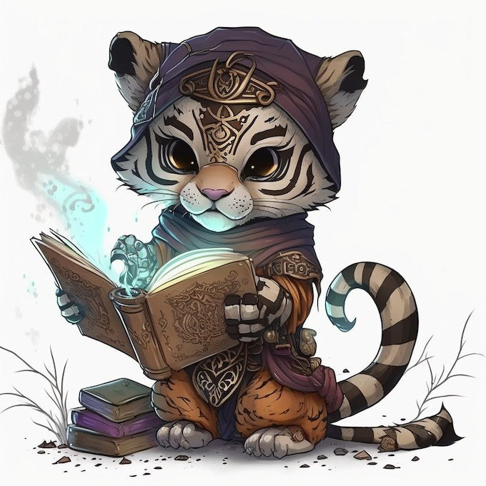Tiger resin figure