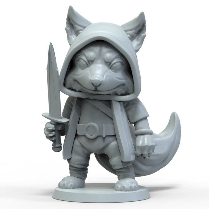 Wolf resin figure