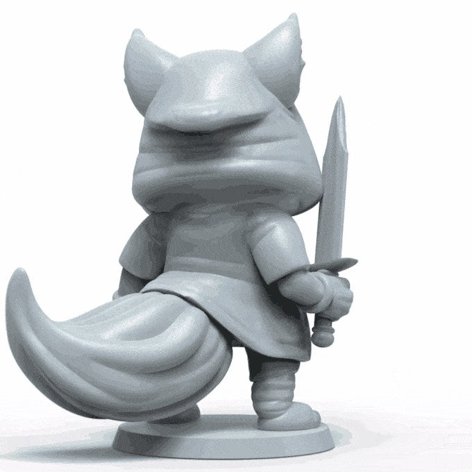 Wolf resin figure