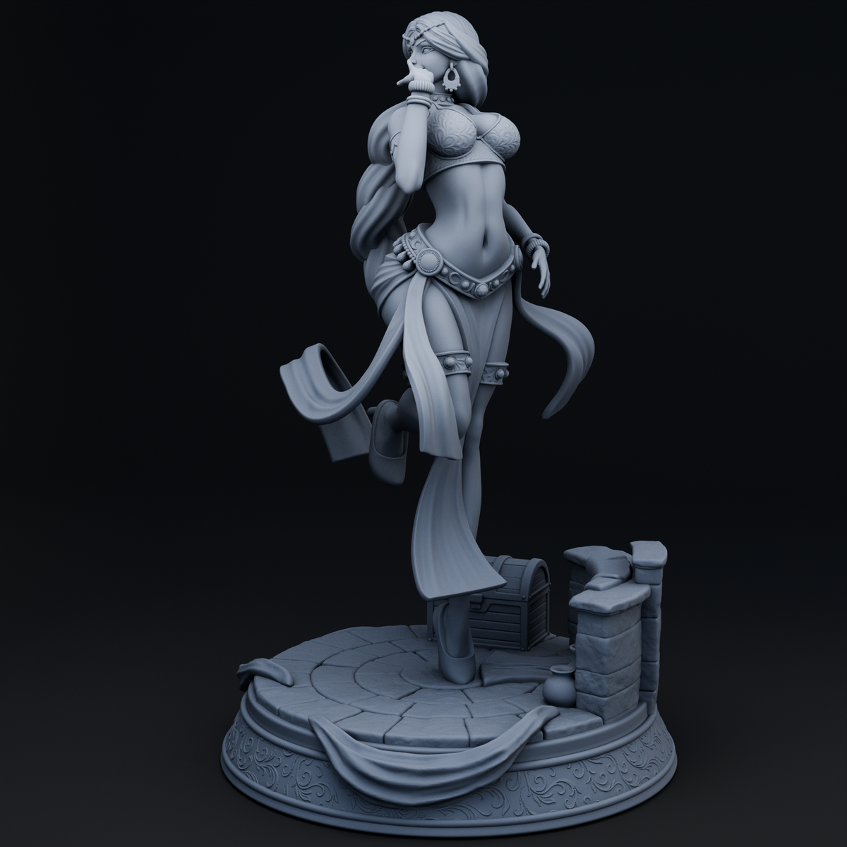 Jade Courtesan resin figure